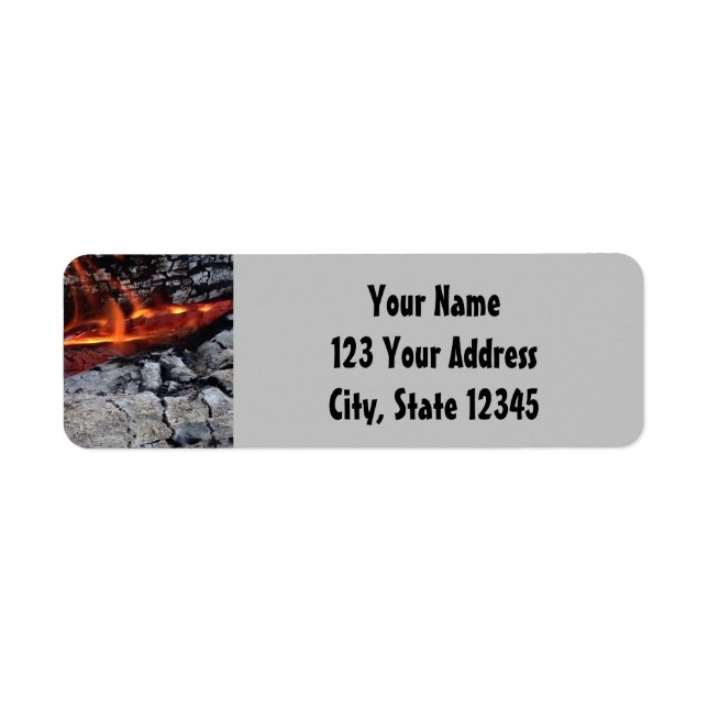 Campfire Flames Return Address Labels (Front)
