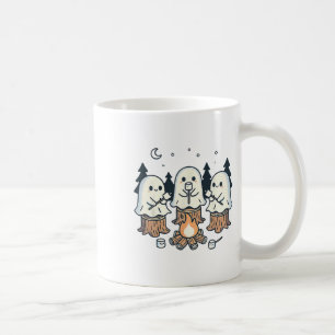 Campfire Ghost Spooky Marshmallow Halloween Bonfir Coffee Mug