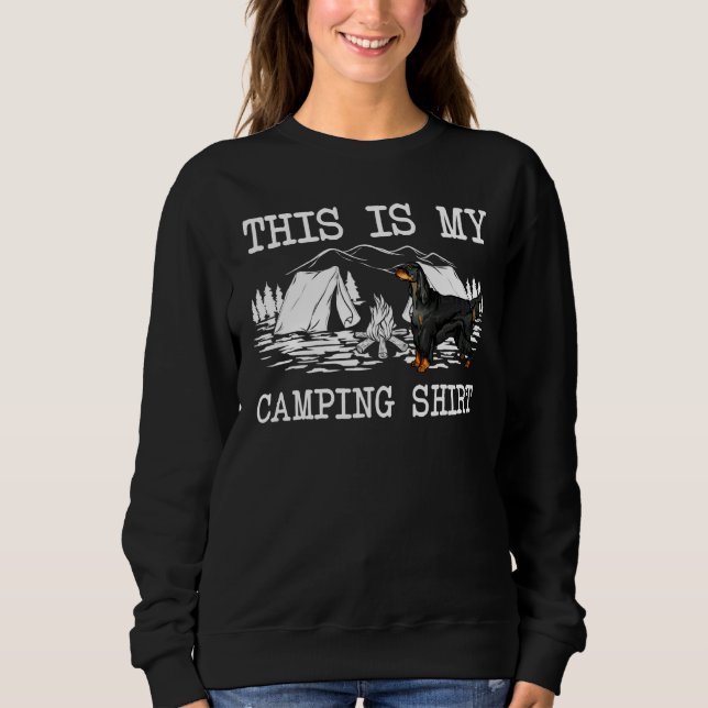Campfire Gordon Setter Dog This Is My Camping Sweatshirt (Front)