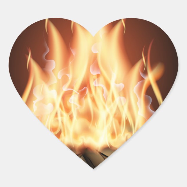 Campfire Heart Sticker (Front)