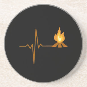 Campfire Heartbeat Camping Coaster