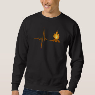 Campfire Heartbeat Camping Sweatshirt