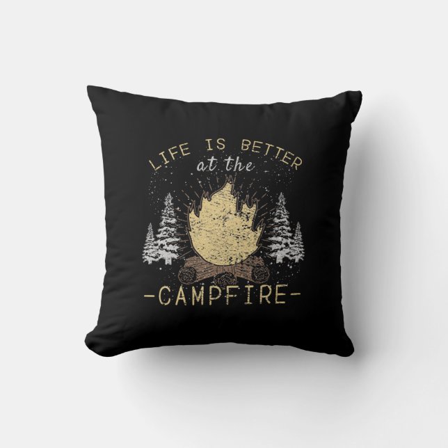 Campfire - Life Is Better By The Campfire Cushion (Front)