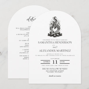Campfire Love Wedding Invitation