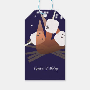 Campfire Marshmallows Stars Camping Outdoor Gift Tags