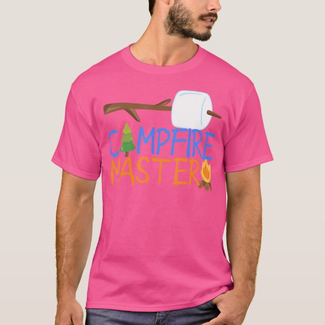 Campfire Master Dad Camping Shirt Camp S'Mores Bon (Front)