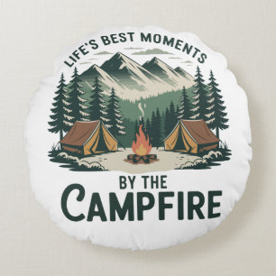 Campfire Moments Round Cushion