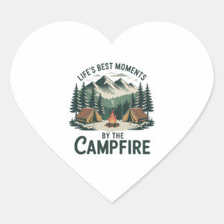 Campfire Moments Sticker | Retro Camping Tent