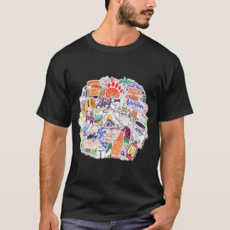 Campfire Nature Camping Stickers T-Shirt