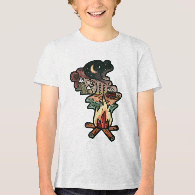 Campfire Night Adventure Tri-Blend Shirt (Front)