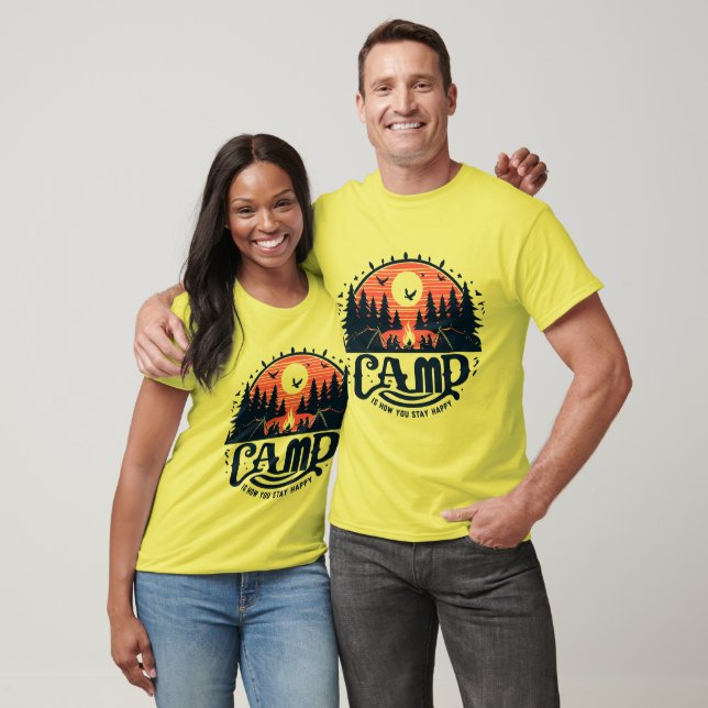 Campfire Nights Amid Pine Forests T-Shirt (Unisex)