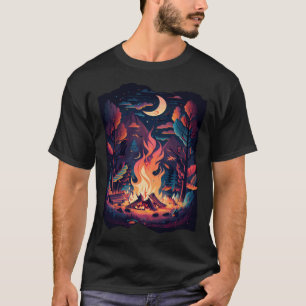 Campfire Outdoor Bushcraft Camping Nature Hiking C T-Shirt