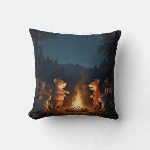 Campfire Party Animals Cushion