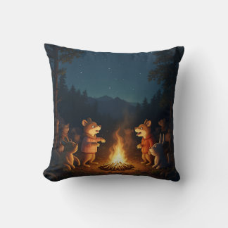 Campfire Party Animals Cushion