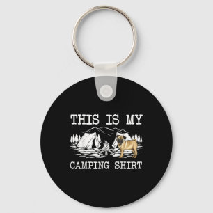 Campfire Pug Dog This Is My Camping  Key Ring