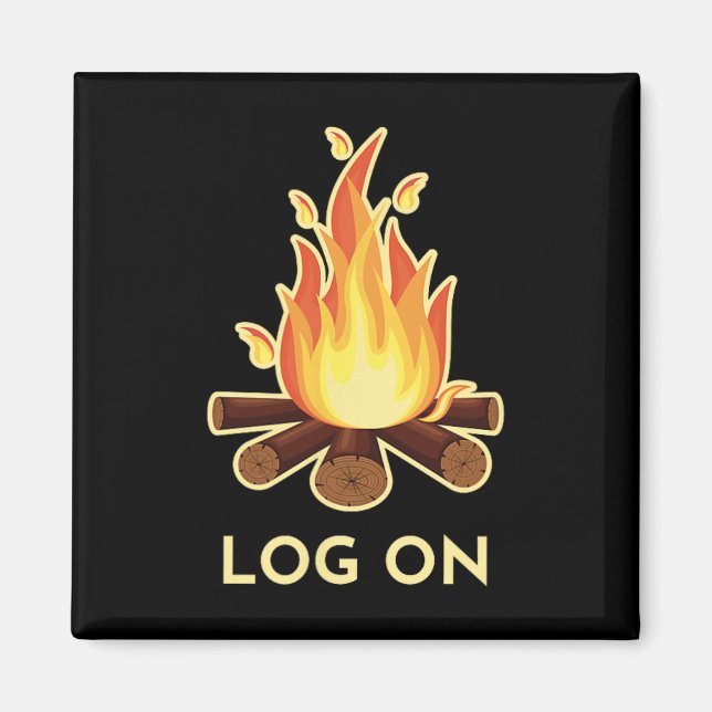 Campfire Pun  Magnet (Front)