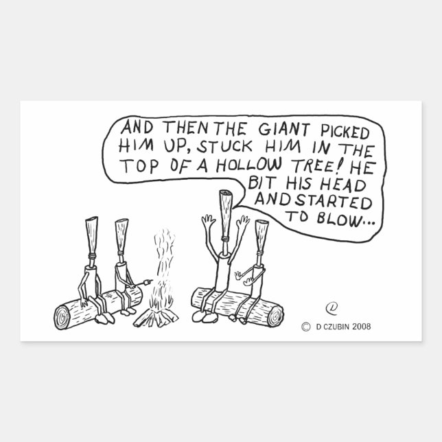 Campfire Reeds Rectangular Sticker (Front)