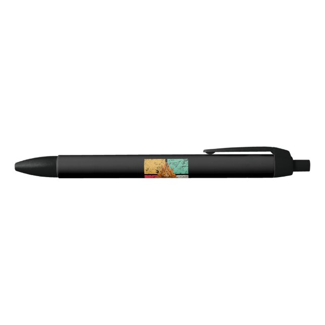 Campfire Retro Vintage Black Ink Pen (Top)