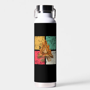 Campfire Retro Vintage Water Bottle
