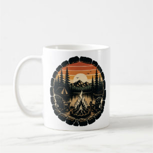 Campfire Ring Vintage Coffee Mug