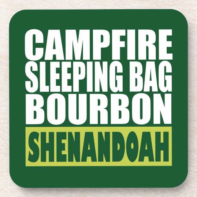 Campfire Sleeping Bag Bourbon Shenandoah Coaster (Front)