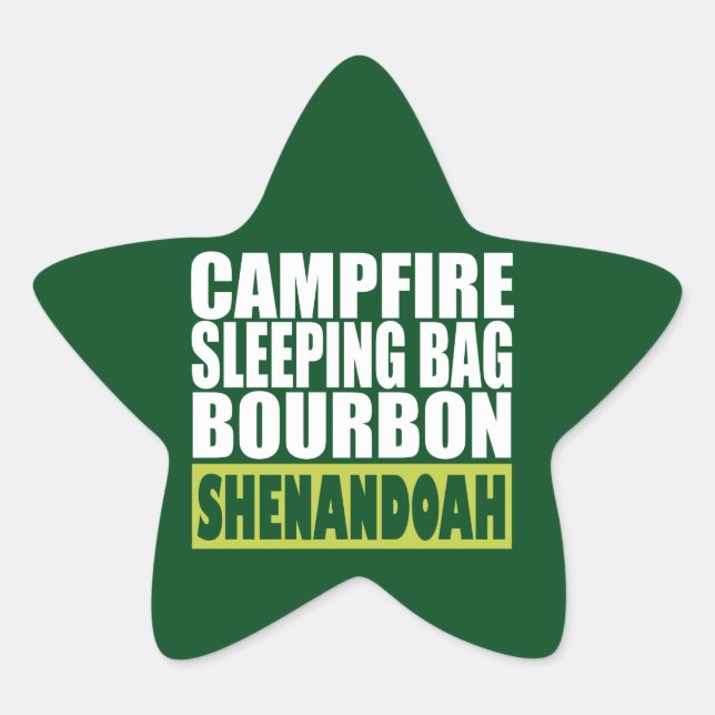 Campfire Sleeping Bag Bourbon Shenandoah Star Sticker (Front)