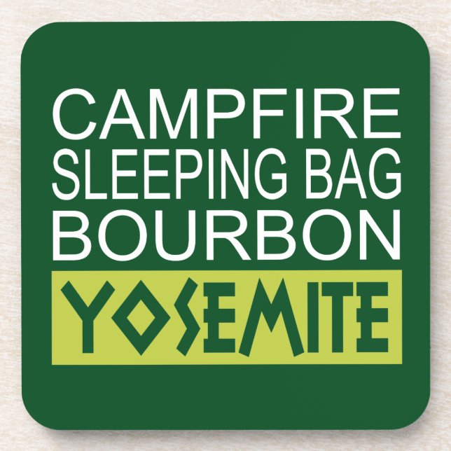 Campfire Sleeping Bag Bourbon Yosemite Coaster (Front)