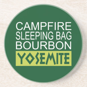 Campfire Sleeping Bag Bourbon Yosemite Coaster