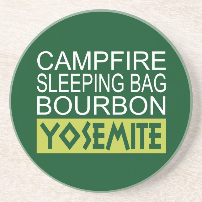 Campfire Sleeping Bag Bourbon Yosemite Coaster (Front)