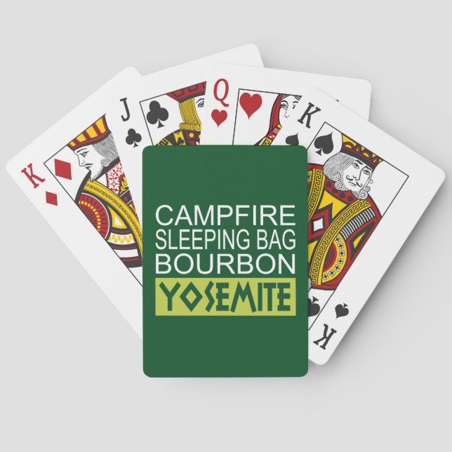 Campfire Sleeping Bag Bourbon Yosemite Playing Cards (Back)