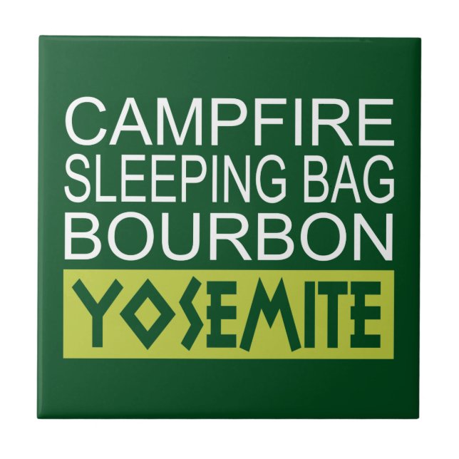 Campfire Sleeping Bag Bourbon Yosemite Tile (Front)