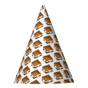 Campfire S'mores Marshmallow Smores Birthday Party Party Hat