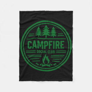 Campfire Social Club - Fun Campfire And Bonfire Ca Fleece Blanket