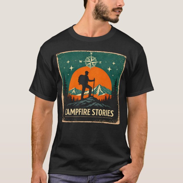 Campfire Stories – Night Fire Nature Memory Tee (Front)