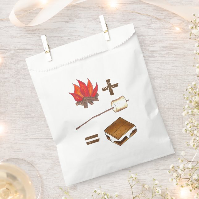 Campfire + Toasted Marshmallow = S'mores Camp Favour Bags (Clipped)