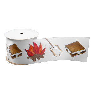 Campfire + Toasted Marshmallow = S'mores Camp Satin Ribbon