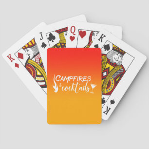 Campfires and Cocktails Camping Drinking Playing Cards