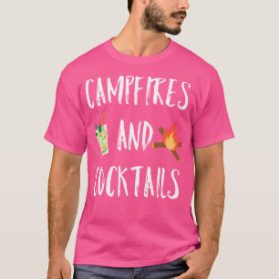 Campfires And Cocktails Outdoor Funny Camping And T-Shirt