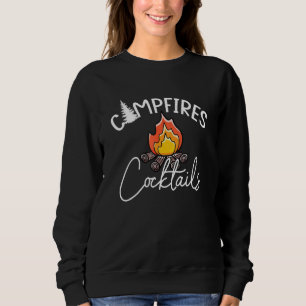 Campfires Plus Cocktails Cute Love Camping Drinkin Sweatshirt
