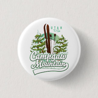 Campgaw Mountain Utah Ski logo 3 Cm Round Badge