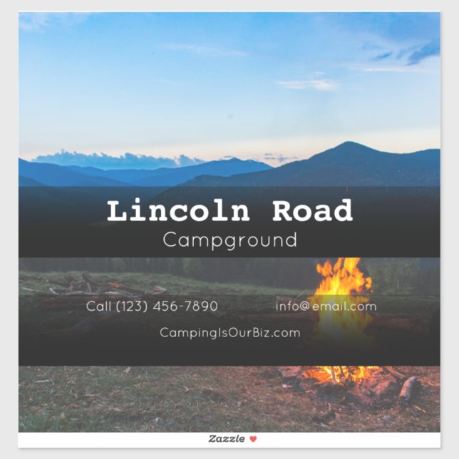 Campground company vehicle adverting business  (Sheet)