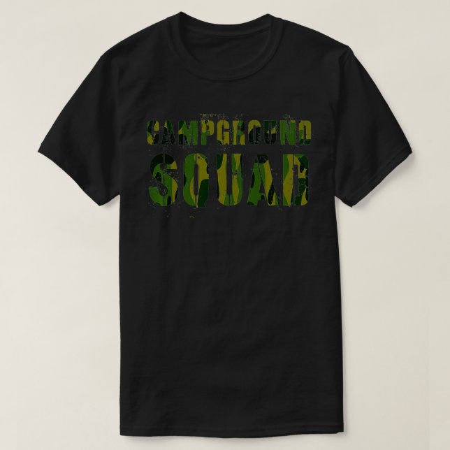 CAMPGROUND SQUAD Camo Summer Counsellor Teacher Cr T-Shirt (Design Front)