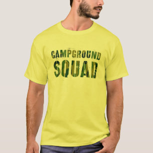CAMPGROUND SQUAD Camo Summer Counselor Teacher Cre T-Shirt