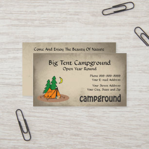 Campground Tent Outdoor Equipment Business Business Card