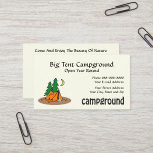 Campground Tent Outdoor Equipment Business Business Card