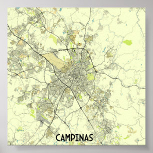 Campinas map poster