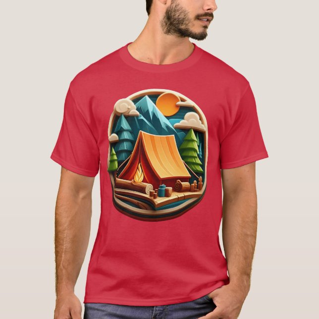 CAMPING 4 retro T-Shirt (Front)