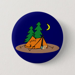 Camping 6 Cm Round Badge