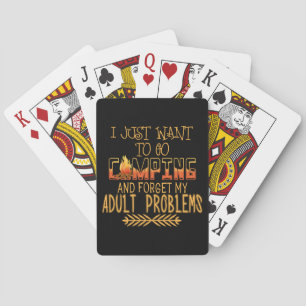 Camping Adult Problems Playing Cards