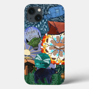 Camping Adventure Collage iPhone / iPad case
